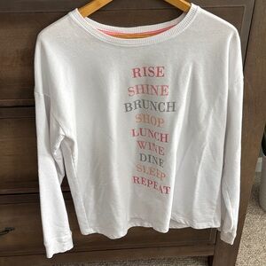 Sonoma White and Pink sweatshirt